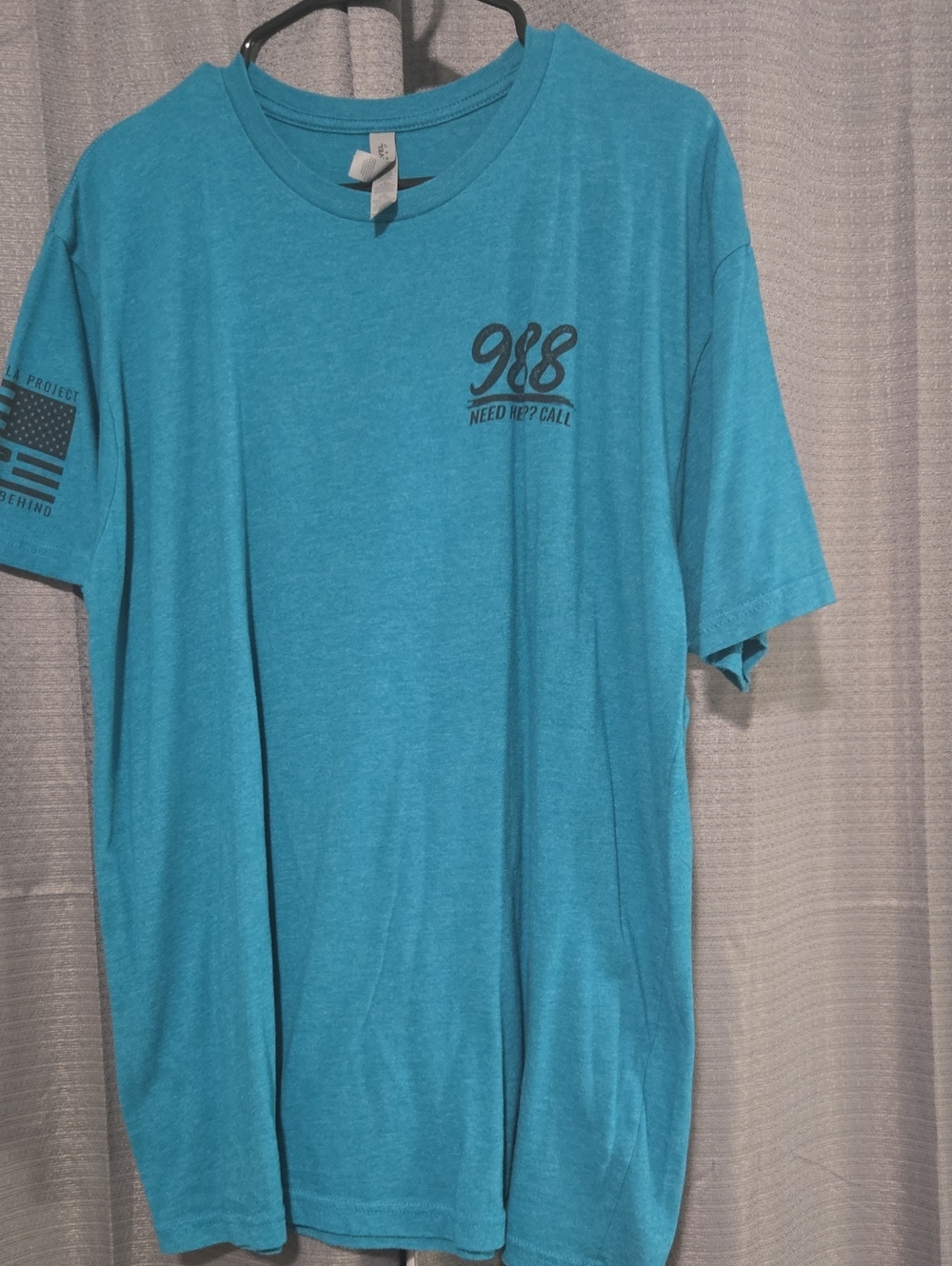 TVP Teal Crew Neck Tee with '988' Chest Print